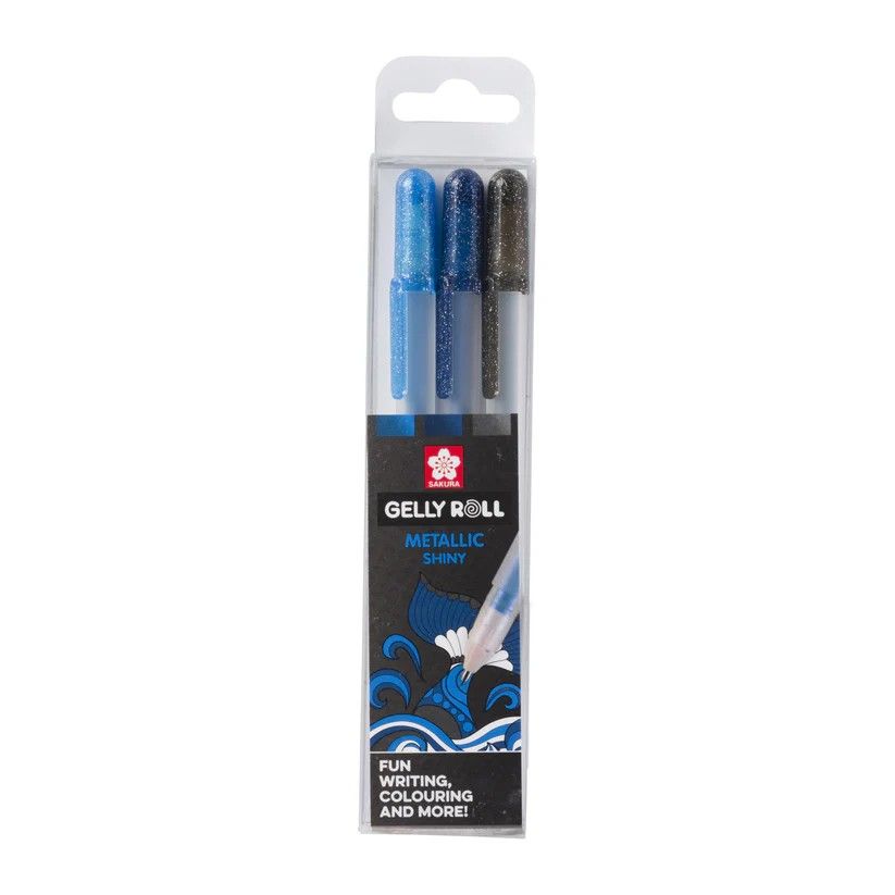 Sakura Gelly Roll Set of 3 | Metallic, Ocean