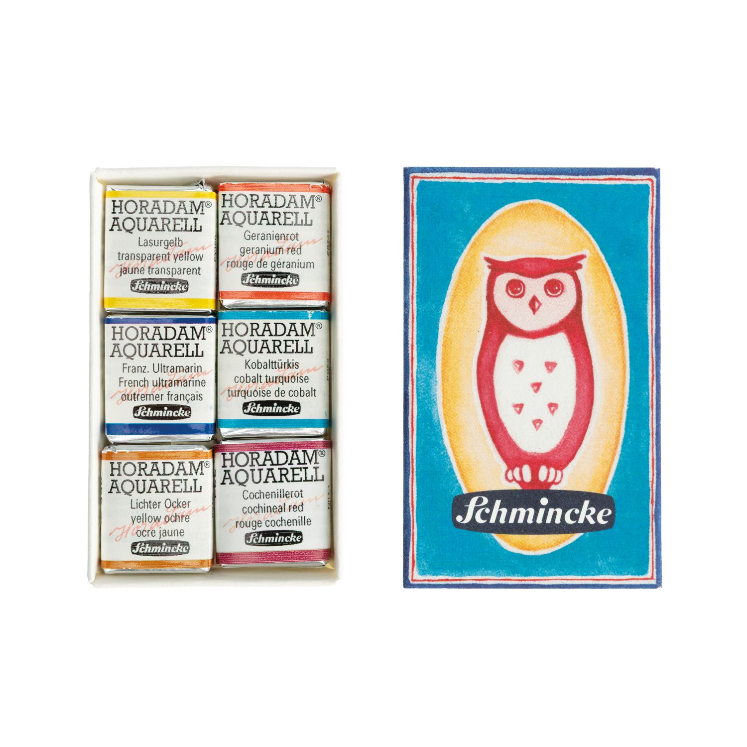 Schmincke Horadam Aquarell Matchbox set - 6 Half Pans