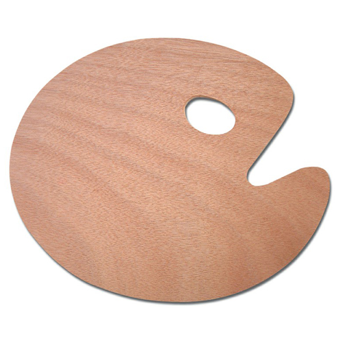 Artists Oval Wooden Palette: 30x40cm Artists Oval Wooden Palette: 30x40cm