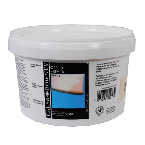 Daler Rowney White Gesso Primer 1litre Daler Rowney White Gesso Primer 1litre