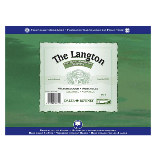 Daler Rowney Langton Watercolour Block Cold Pressed/NOT 140lb: 10 x 7in Daler Rowney Langton Watercolour Block Cold Pressed/NOT 140lb: 10 x 7in