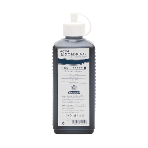 Schmincke aqua-Linoprint Ivory Black 250ml