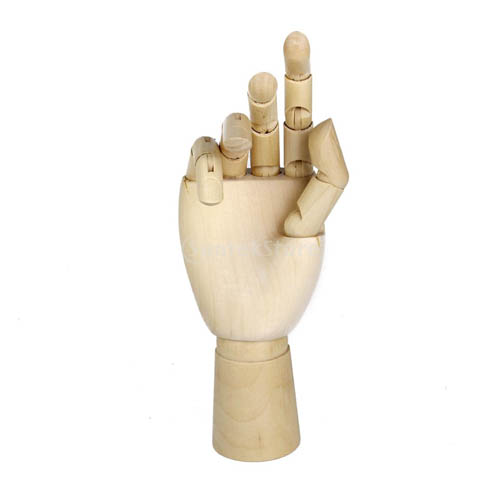 Wooden Male Right Hand 8in Wooden Male Right Hand 8in