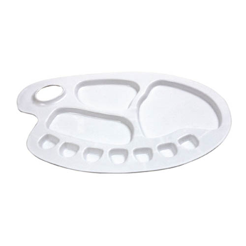 Plastic Kidney Shaped Palette 10well with thumb hole Plastic Kidney Shaped Palette 10well with thumb hole