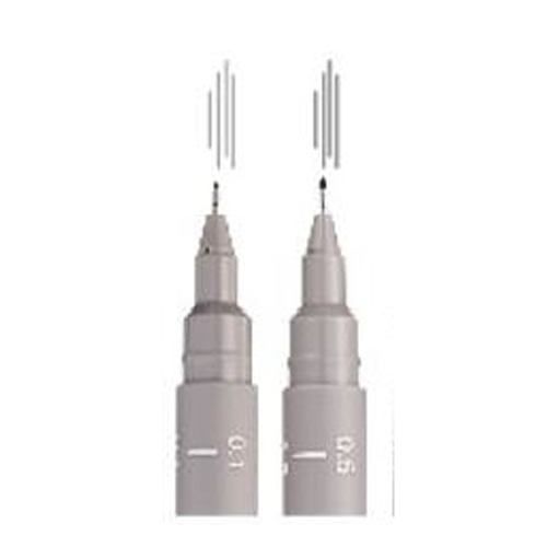 Uni Pin Fine Line Pen Light Grey: 0.1