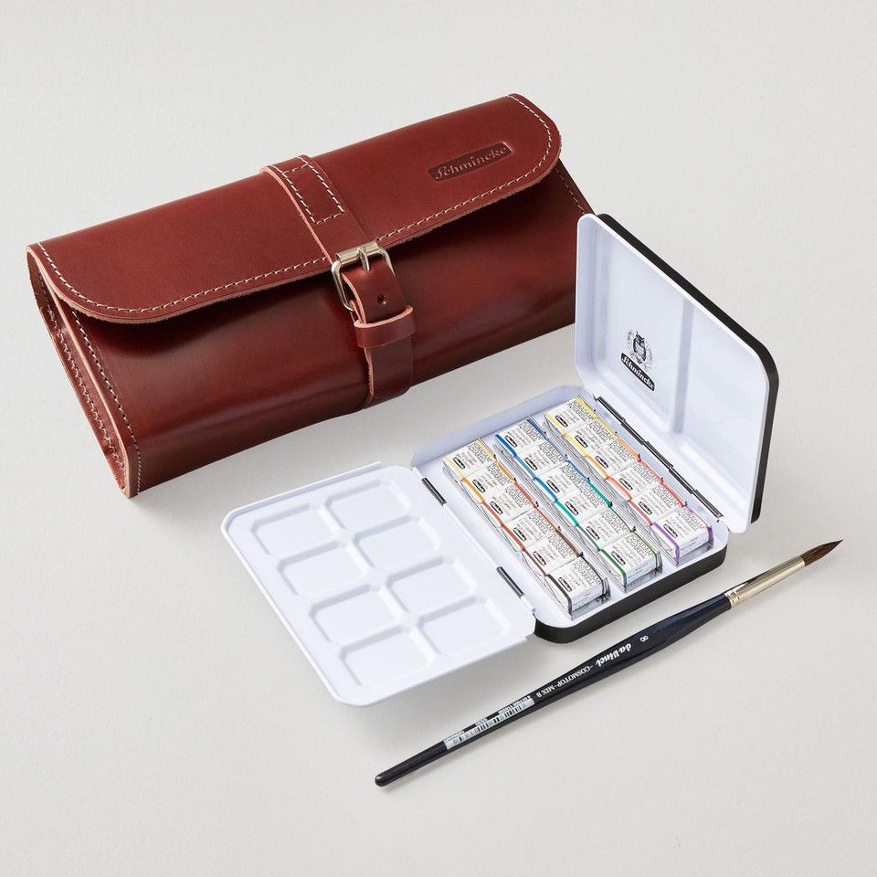 Limited Edition Schmincke Horadam Aquarell Leather Bag Set - 18 HP