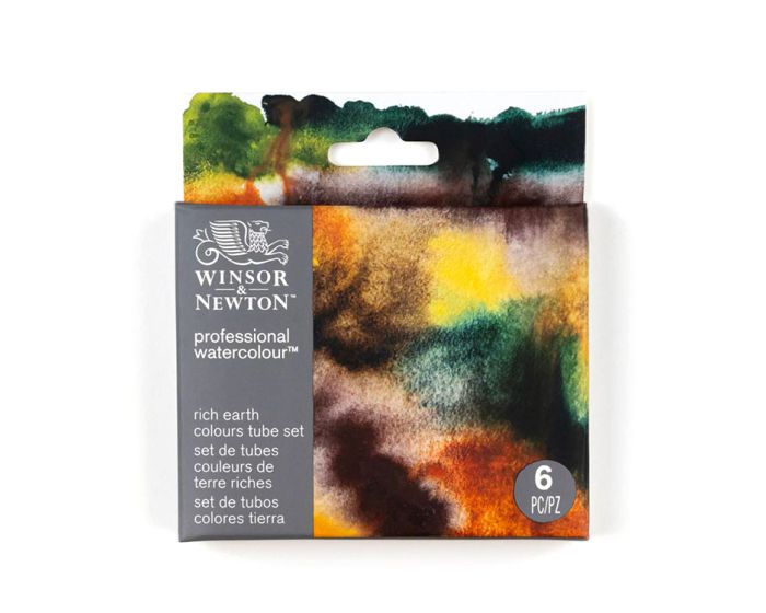 Winsor & Newton Professional Watercolour Rich Earth Set 6 x 5ml Tubes Winsor & Newton Professional Watercolour Rich Earth Set 6 x 5ml Tubes